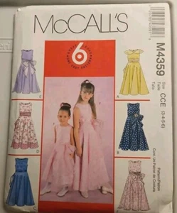 Vestido McCall’s M4359 Talla CCE 3, 4, 5, 6 Niñas Patrón Sin Cortar - Imagen 1 de 2