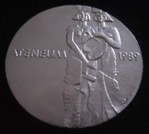 MDS FINNLAND FINLAND 100 MARKKAA 1989 "BILDENDE KUNST - ATENEUM", SILBER #H - Picture 1 of 2