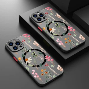 Funda de móvil para iPhone 16 Pro Max 15 14 13 12 Mini Magsafe Case Flower magnética - Imagen 1 de 21