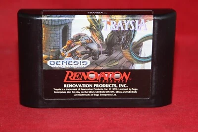 Traysia (Sega Genesis, 1992) Authentic Game Cartridge - Image 1 of 3