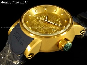 NUOVO Orologio Invicta Uomo 48mm YAKUZA S1 Rally Dragon NH35A 24J Automatico QUADRANTE ORO SS - Foto 1 di 9