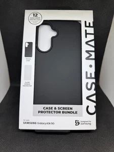 Case-Mate Case & Screen Protector Bundle for Samsung Galaxy A35 (5G) - Black - Picture 1 of 2