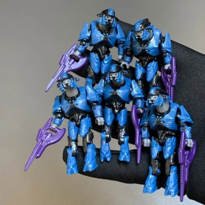 5 New Blue Elite Minor Halo Mega Bloks Construx Covenant Figure Minifigure 5 GUN - Image 1 of 4