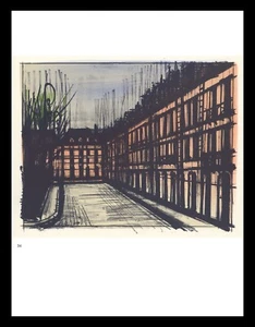 1967 Bernard Buffet Lithograph 34 "Paris, La Place des Vosges" - Picture 1 of 2