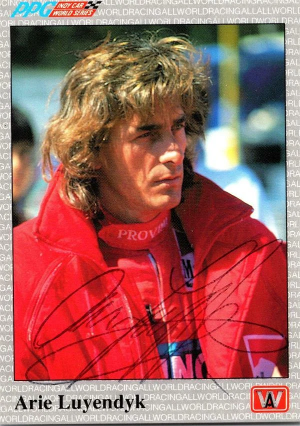 Arie Luyendyk autographed NASCAR Card (Auto Racing) 1991 AW Sports #15 ballpoint - Image 1 of 1