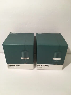 Paquete de 2 lámparas colgantes PANTONE VERDE Deneb Drop Cap Foto 1 de 4