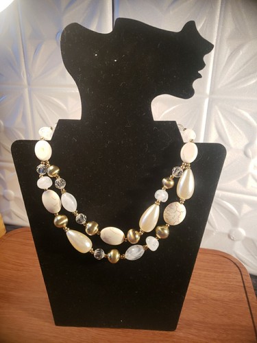 VETEMENTS Pietre finte perline retrò tono oro unico stile diverso forma.