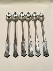 Stanley Roberts SRB113 Stainless Rogers Korea Flatware Set Of 6 Iced Tea Spoons - Picture 1 of 6
