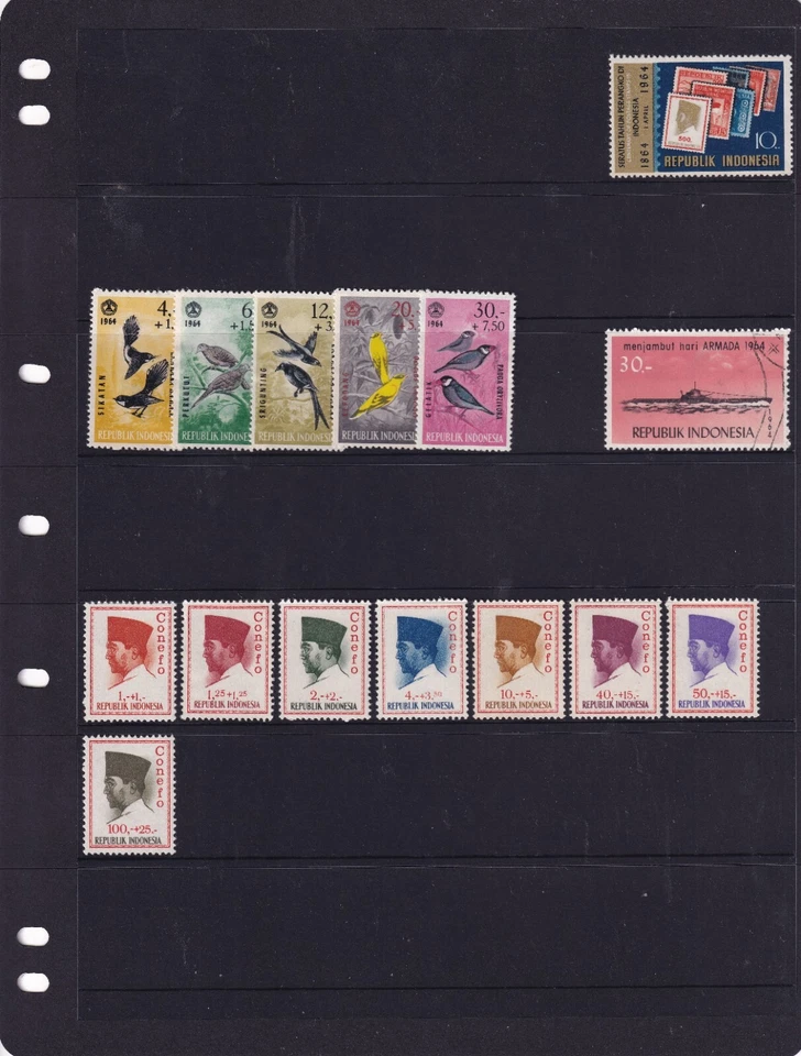 INDONESIA EARLY STAMP COLLECTION BIRDS ETC #646 - image 1 of 1