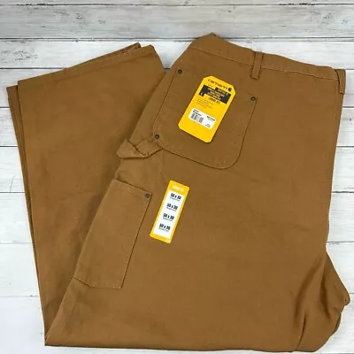 Carhartt Double Knee Pants 50x30 Brown Utility B136 Loose Fit Work Hammer Loop - Image 1 of 4
