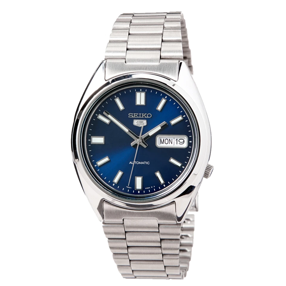SEIKO 5 Herrenuhr Edelstahl Automatik Tag Datum mit Glasboden  SNXS73 / SNXS77 - Bild 1 von 1