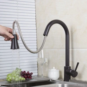 ORB Pull Out Spray 360° Swivel Spout Kitchen Faucet Basin Sink Mixer Taps - Picture 1 of 9