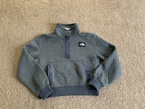 The North Face Girls Sweatshirt Small Gray Snap T Sweate Pullover Outdoors Youth - Picture 1 of 8