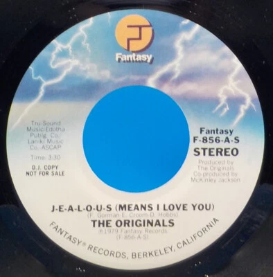 The Originals 45 J-E-A-L-O-U-S (Means I Love You Stereo / Mono VG++ Better B10 - Image 1 of 2