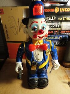 Vintage 1989 New Bright Bump'n Benny Policeman Clown; 13” Tall