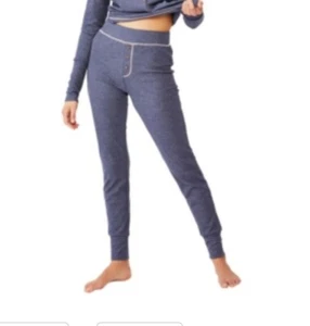 Cotton On Body Women's Sz M Waffle Long John Jogger Pajama Pants Heather Navy - Picture 1 of 5