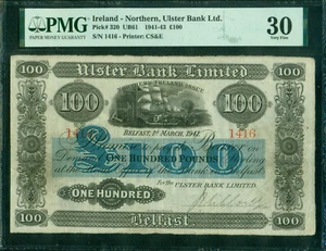 Ulster Bank Limited, Northern Ireland £100 Belfast, 1 March 1941 Pick 320 PMG 30 - Picture 1 of 2