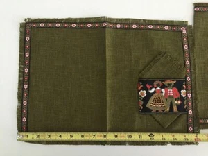 2 DE COLECCIÓN TIROLER WEBKUNST AUSTRIA BOY GIRL servilleta bolsillo colchonetas pájaro oliva  - Imagen 1 de 7