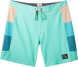 Quiksilver Men Original Arch 18" Boardshorts Swim Trunk Beveled Glass Size 40 - Picture 1 of 7