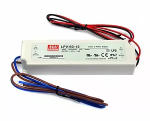 1 Stck. LED Netzteil Konstante Spannung CV Treiber LPV-60-12 60W 12V 5A IP67 MW - Bild 1 von 3