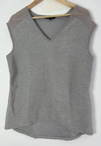 Portmans Top Womens Size L Large Grey Textured Knit Blouse Sleeveless - Picture 1 of 7