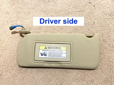 2008 - 2011 Honda Accord Driver Side Left LH Sun Visor Sunvisor Shade Tan OEM Foto 1 de 3