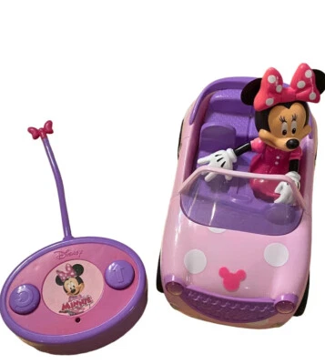 Disney’s Minnie Roadster Polka Dot Car With Remote Control Tested, Works - Image 1 of 4