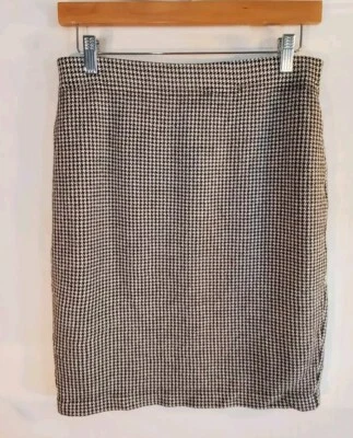 Falda lápiz pata de gallo tejida Santana para mujer colección St John cintura 27"  Foto 1 de 3