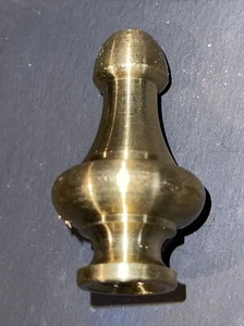 RETRO BULLET STYLE LAMP FINIAL ~ Solid Brass { 1 3/4” Tall } ~1/8 IPS Thread - Picture 1 of 8