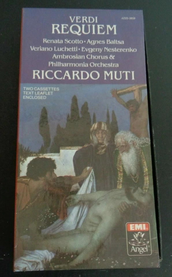 VERDI REQUIEM Riccardo Muti 2 Cassette Music Tape Set + Leaflet 1982 EMI Angel - Image 1 of 3