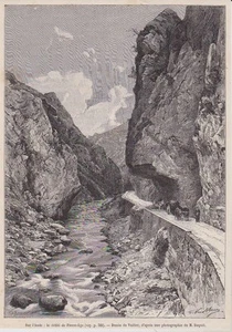 1896  --  ATTELAGE DANS  LE DEFILE DE PIERRE LYS   AUDE    3H460 - Bild 1 von 1