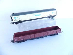 LIMA ITALIE 2 WAGONS / 1 REFRIGERANT INTER FRIGO FS + 1 TOMBEREAU A BOGIES DB - Picture 1 of 5