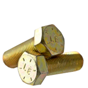 5/16"-24 x 3/4" Hex Cap Screws Grade 8, UNF, Zinc-Yellow Bake Cr+6, FT, 25 Pack - Picture 1 of 1