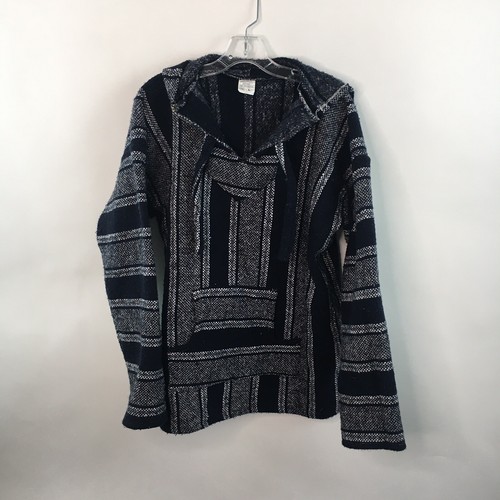 VETEMENTS Felpa con cappuccio Vel Mex Baja L blu pullover spiaggia surfista abbigliamento tappeto antidroga rostafariano