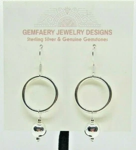 Sterling Silver Elegant Dangle Earrings #7956...No Stone...Handmade USA. - Picture 1 of 6