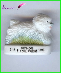 Feve Les Races de Chien Dog Edition Atlas " Le Bichon à poil frisé " #A29 - Imagen 1 de 1