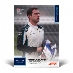 2021 TOPPS NOW F1 #40 NICHOLAS LATIFI - CAREER MILESTON FIRST POINTS IN F1 - Picture 1 of 2