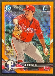 2018 BOWMAN CHROME JOJO ROMERO #25/25 ORANGE REFRACTOR MOJO REFRACTOR - Picture 1 of 2