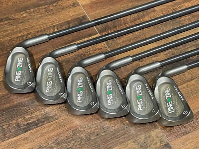 PING ZING 3-8 IRON SET GREEN DOT GRAPHITE R/H GOOD CONDITION Free Shipping!! - Image 1 of 4