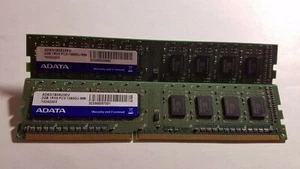 ADATA 4GB(2X2GB) PC3-10600 DDR3-1333MHz non-ECC Unbuffered CL9 240-Pin DIMM S-RK - Picture 1 of 2