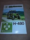  hurlimann  tractor h-480 sales brochure 
