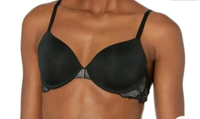 Nwt Calvin Klein Perfectly Fit Flex Bra Perfect Coverage-Black  32D  $48  - Image 1 of 4