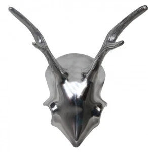 Casa Padrino Designer Geweih Deko Hirsch aus poliertem Aluminium Silber - Bild 1 von 2