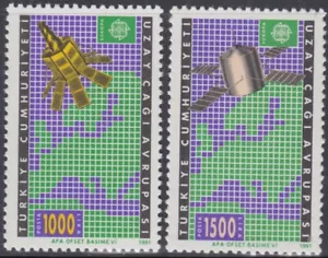 TURKEY SC # 2502-3 CPL sin montar o nunca montada - Europa 1991, mapas, satélites - Imagen 1 de 1