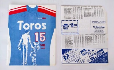 Signed 1983 Tucson Toros Souvenir Program and Scorecard Partly Scored Good Cond - Image 1 of 4