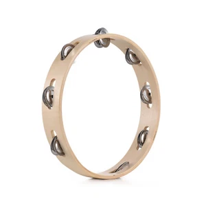 10 Inch Tambourine for Adults Pleasant Jingle Sound Hand Cranked Bell Rings AU - Picture 1 of 7