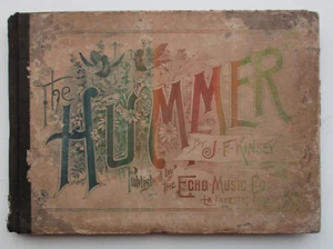 The Hummer by J.F. Kinsey Echo Music Co 1890 Song Book Quartets Choruses Antique - Picture 1 of 11