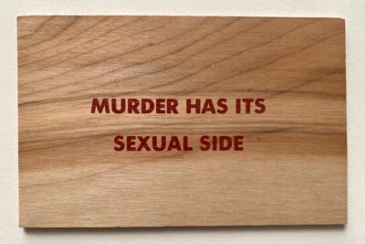 Raro 1ª edición JENNY HOLZER serigrafía madera postal (1994) artista publicado - e Foto 1 de 2