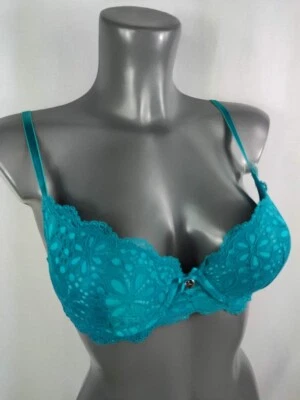 NEW Boux Avenue Jade Lauren Balconette Bra Lingerie Underwear Turquoise All Size