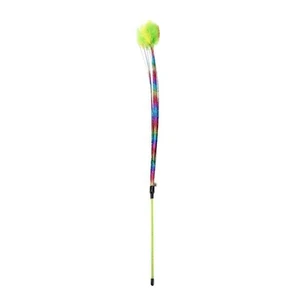 Teaser Toys Kitten Funny Colorful Rainbow Rod Cat Wand Toys Plastic Pet - Picture 1 of 12